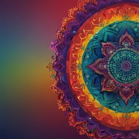 Quadro su Tela Mandala colori arcobaleno | Dea Commerce