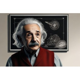 Tela Einstein: Genialità Incarnata in un Capolavoro Artistico.